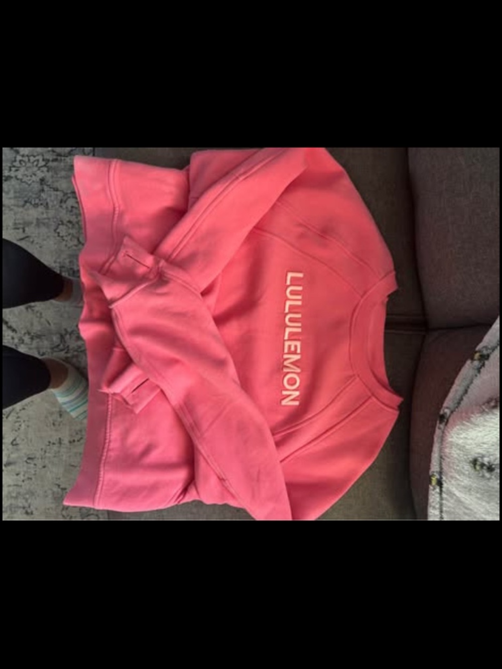 lululemon athletica Coral Pink Pullover Crewneck Sweatshirt